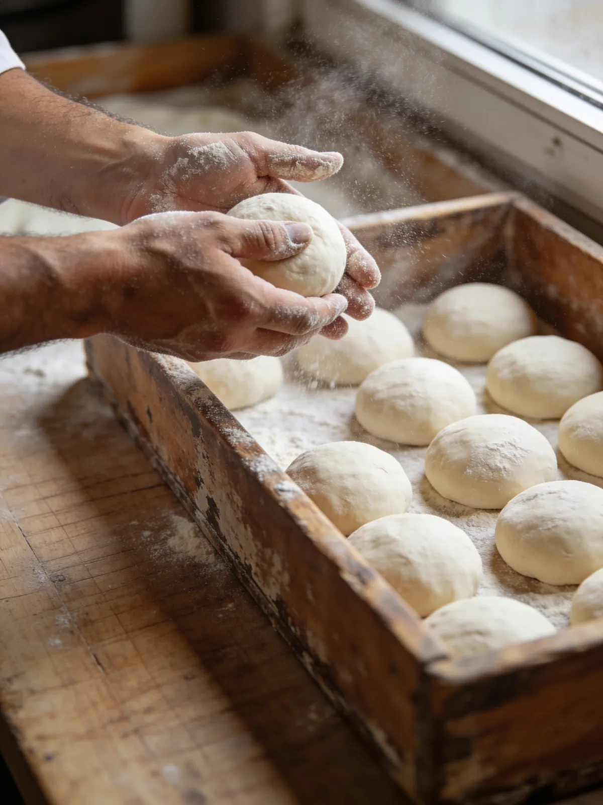 Il cornicione di una margherita, alto e maculato dopo la lievitazione lunga